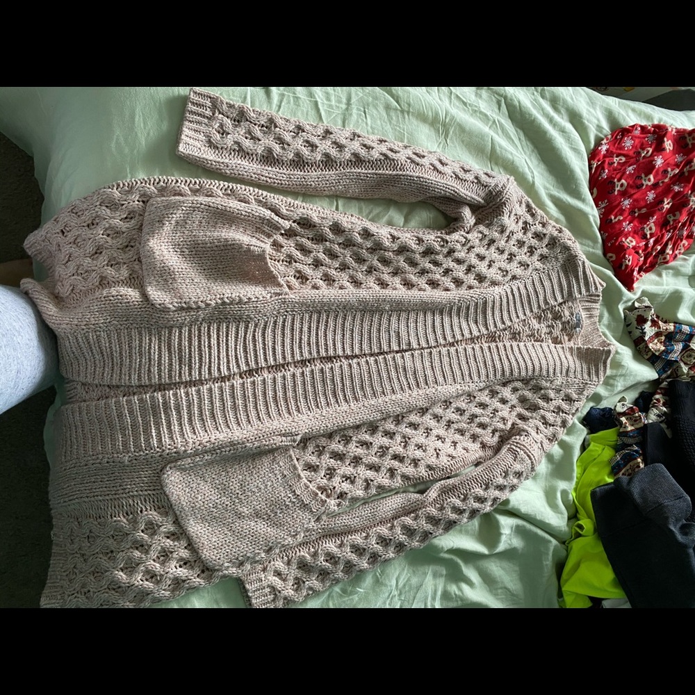 brown sweater cardigan